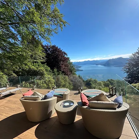 Private Luxury & Silence Retreat With Spectacular View Over The Maggiore Panzió Stresa